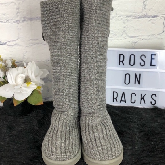 UGG Cardy Sweater Boot 3 Button Gray Size 8 - Picture 2 of 9